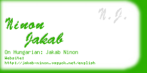 ninon jakab business card